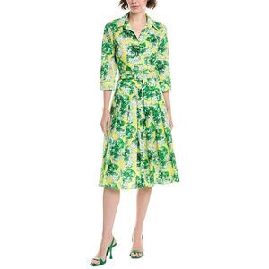Samantha Sung Womens Audrey 4 Shirtdress, Yellow